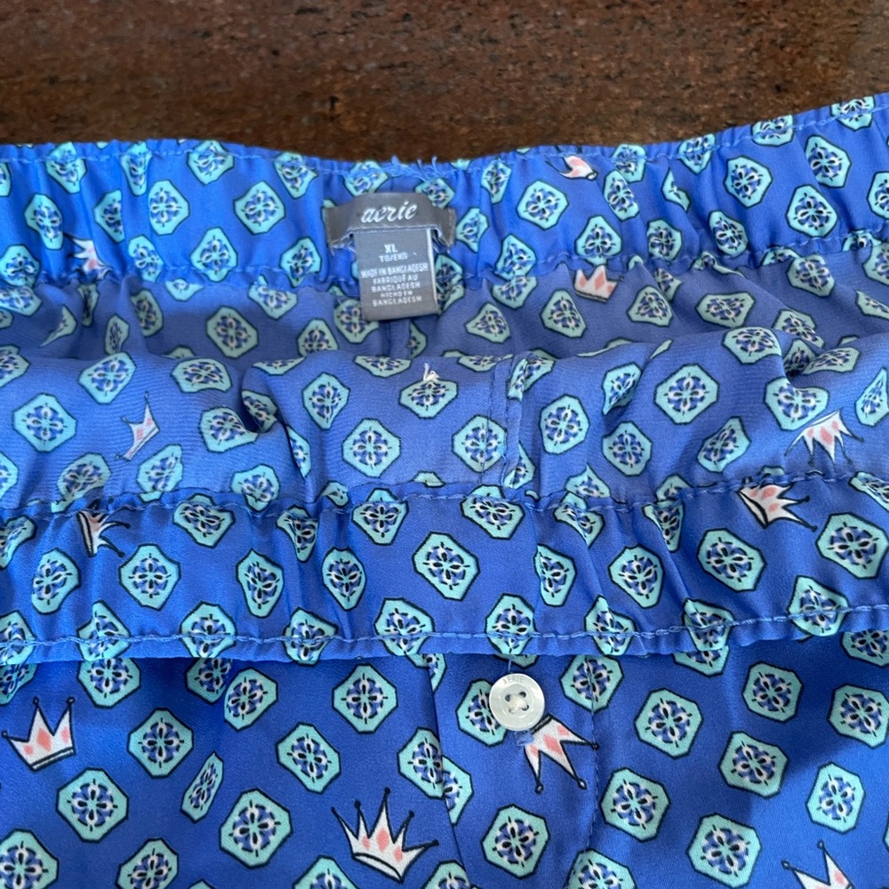 Aerie Royal Blue Geometric Print Shorts